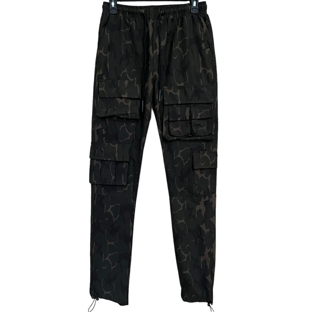 American Stitch Cargo Jogger Pants Men's Small Camo Green with Drawstring NWOT! - Picture 2 of 9